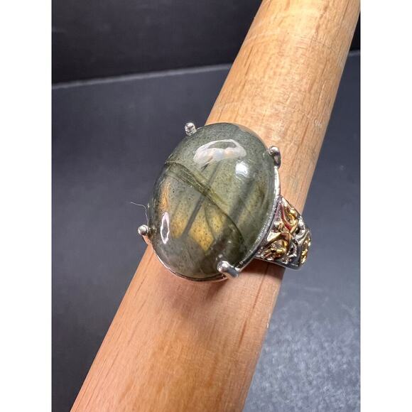 NEW Karis labradorite two toned ring size 9 - Picture 9 of 15